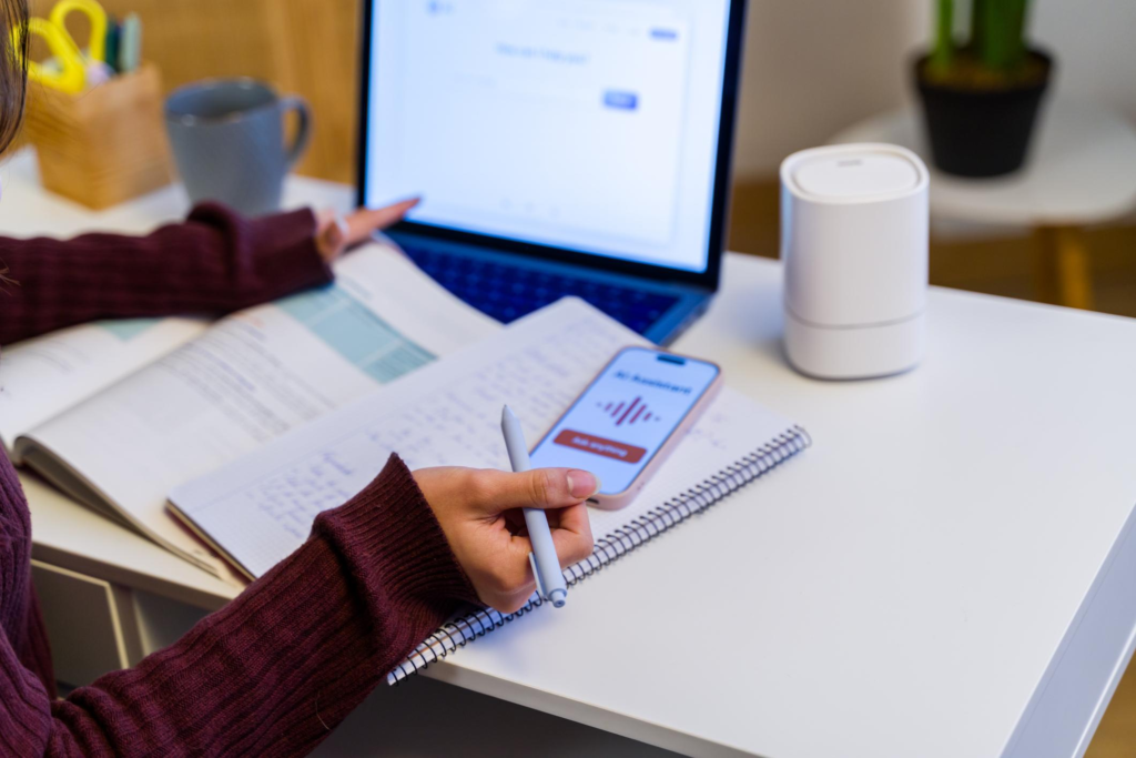 AI tools for students studying with laptop